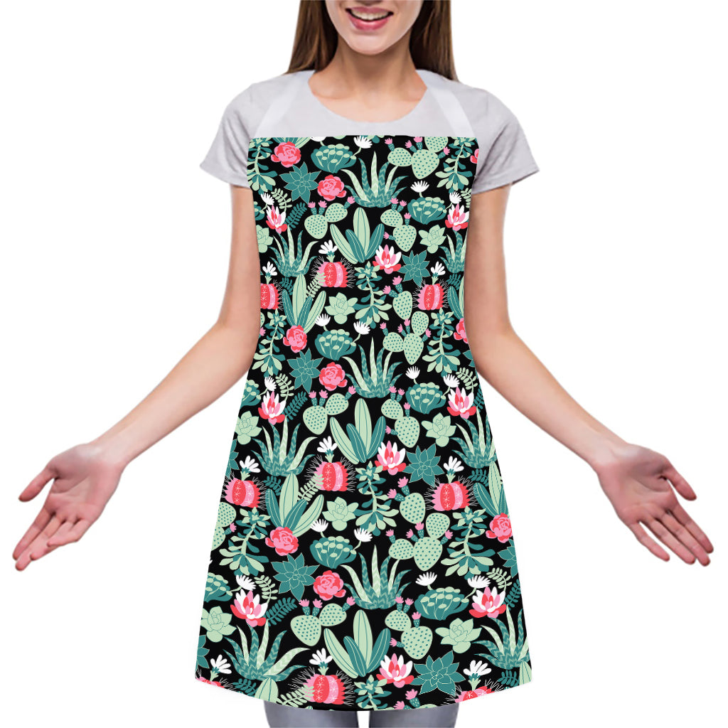 Cute Cactus And Succulent Print Adjustable Apron