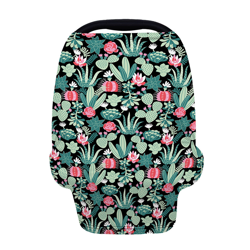 Cute Cactus And Succulent Print Baby Seat Cover