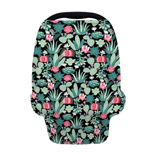 Cute Cactus And Succulent Print Baby Seat Cover
