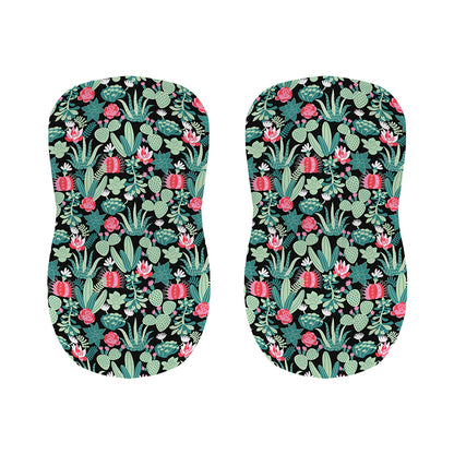 Cute Cactus And Succulent Print Bar Stool Covers