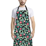 Cute Cactus And Succulent Print Bib Apron With Pocket