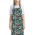 Cute Cactus And Succulent Print Bib Apron With Pocket