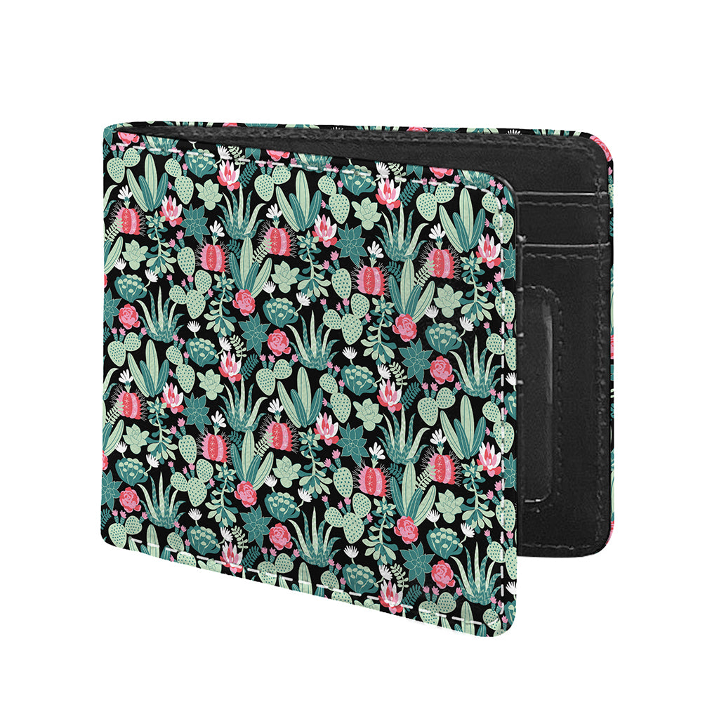 Cute Cactus And Succulent Print Bifold Wallet
