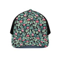 Cute Cactus And Succulent Print Black Mesh Trucker Hat