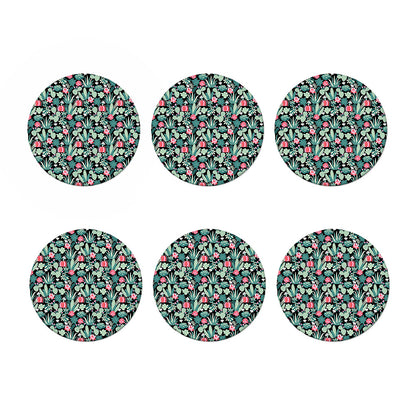 Cute Cactus And Succulent Print Coaster Set