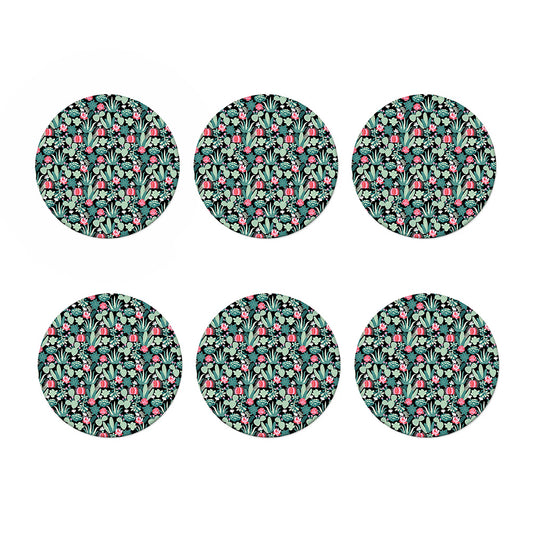 Cute Cactus And Succulent Print Coaster Set