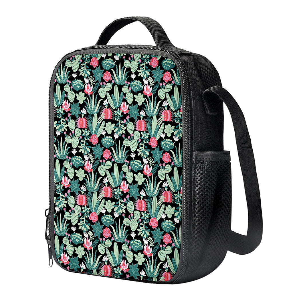 Cute Cactus And Succulent Print Crossbody Lunch Bag