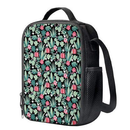 Cute Cactus And Succulent Print Crossbody Lunch Bag