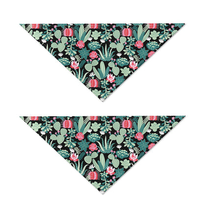 Cute Cactus And Succulent Print Dog Bandana