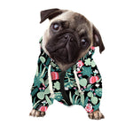 Cute Cactus And Succulent Print Dog Zip Up Hoodie