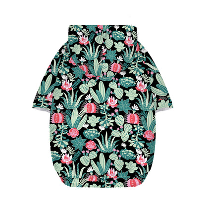 Cute Cactus And Succulent Print Dog Zip Up Hoodie