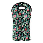 Cute Cactus And Succulent Print Double Neoprene Wine Tote