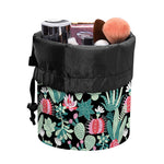 Cute Cactus And Succulent Print Drawstring Makeup Bag