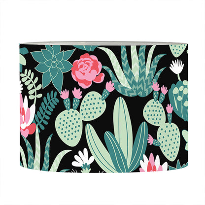 Cute Cactus And Succulent Print Drum Lamp Shade