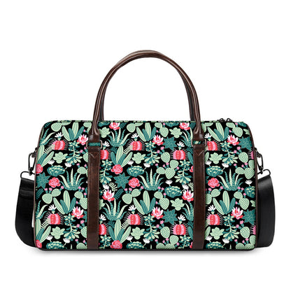 Cute Cactus And Succulent Print Duffle Bag