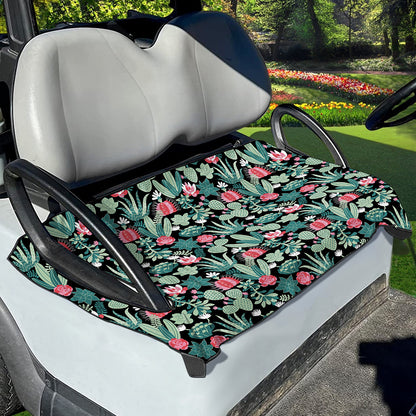 Cute Cactus And Succulent Print Golf Cart Seat Cover