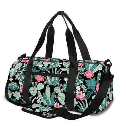 Cute Cactus And Succulent Print Gym Bag