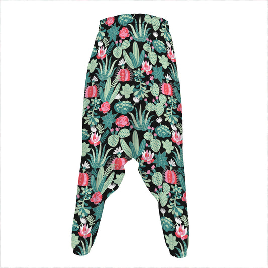 Cute Cactus And Succulent Print Hammer Pants