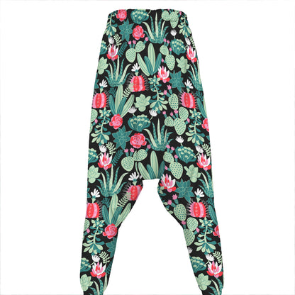 Cute Cactus And Succulent Print Hammer Pants
