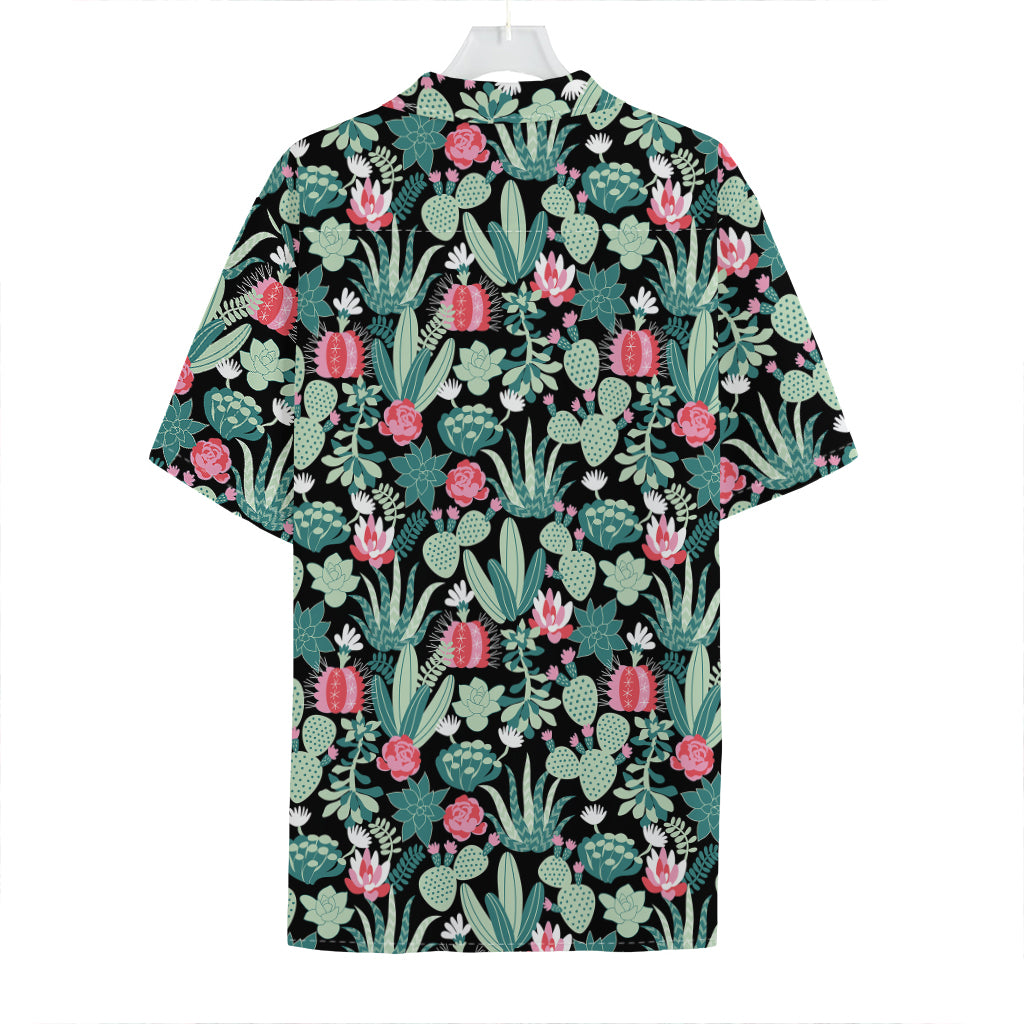 Cute Cactus And Succulent Print Hawaiian Shirt