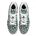 Cute Cactus And Succulent Print High Top Leather Sneakers