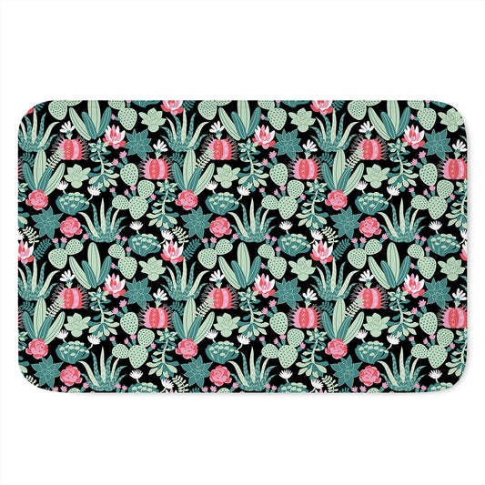Cute Cactus And Succulent Print Indoor Door Mat