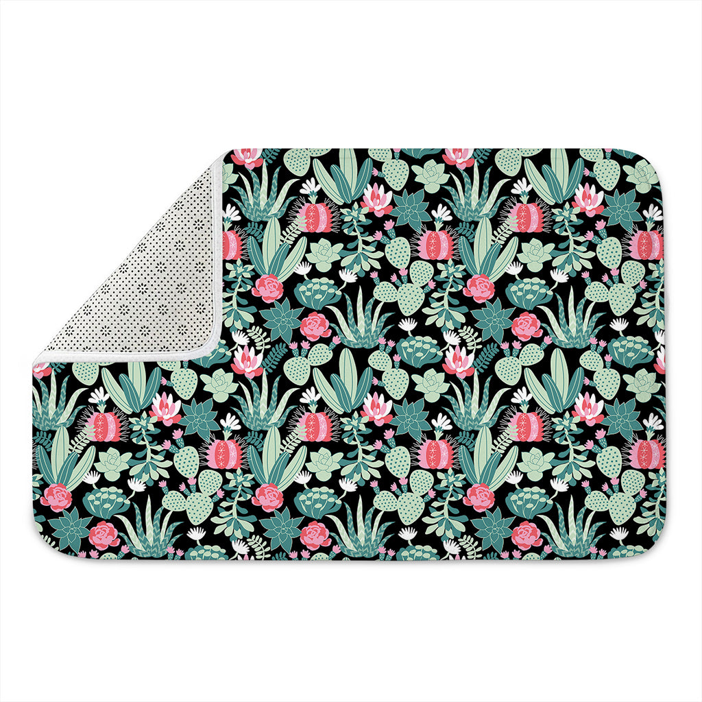 Cute Cactus And Succulent Print Indoor Door Mat