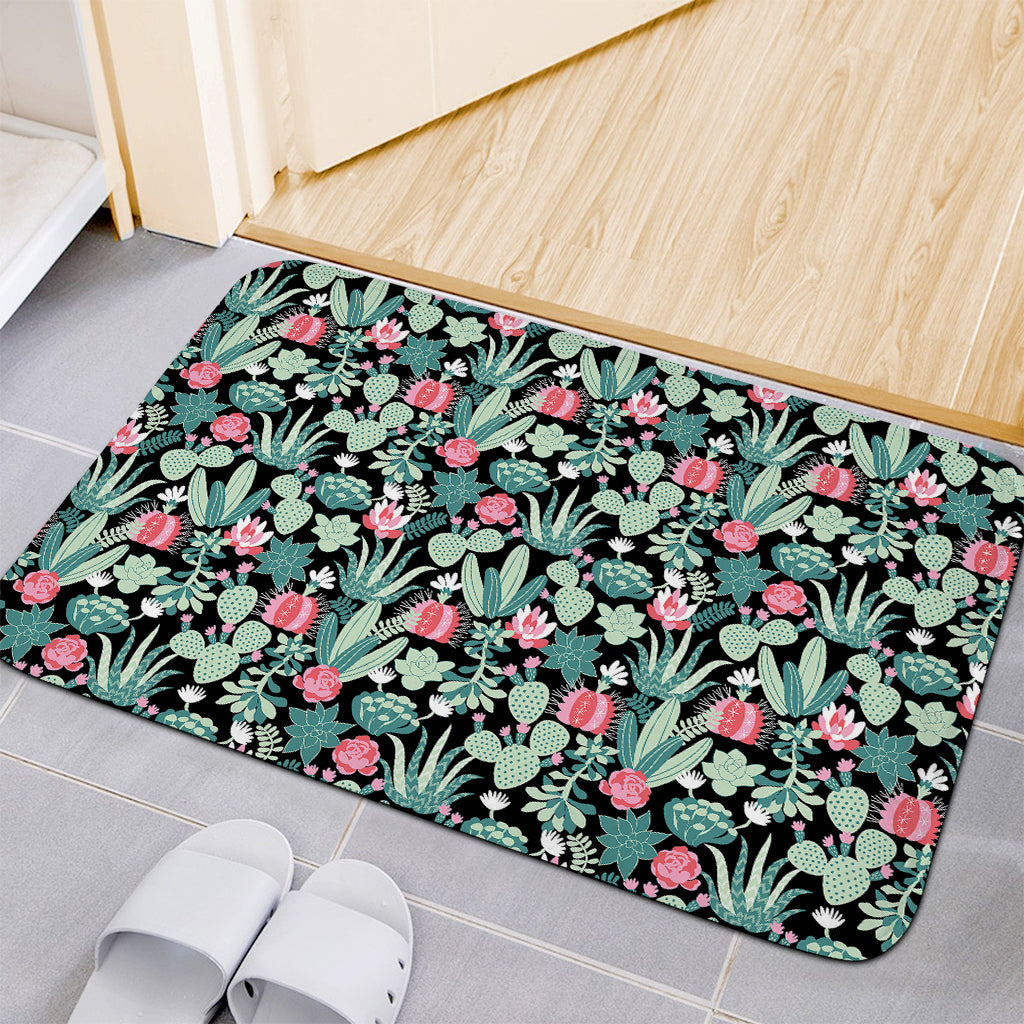 Cute Cactus And Succulent Print Indoor Door Mat