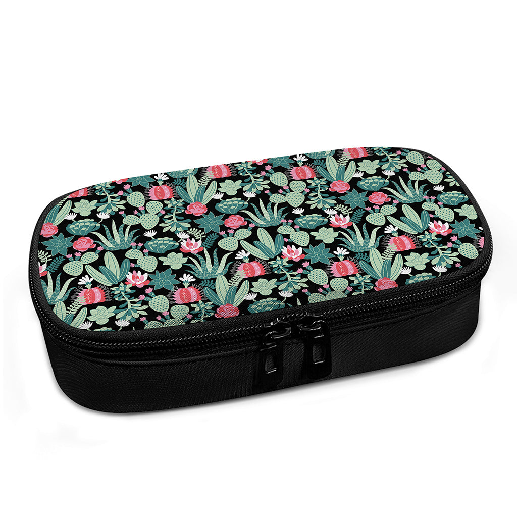 Cute Cactus And Succulent Print Insulin Cooler Travel Case