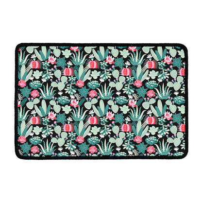 Cute Cactus And Succulent Print Kitchen Mat