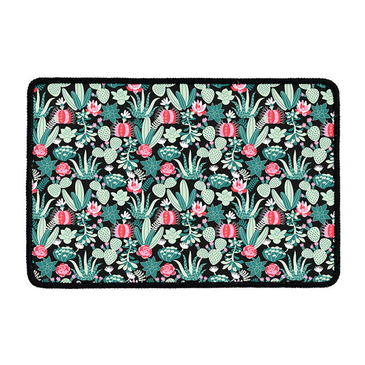 Cute Cactus And Succulent Print Kitchen Mat
