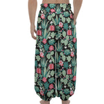 Cute Cactus And Succulent Print Lantern Pants