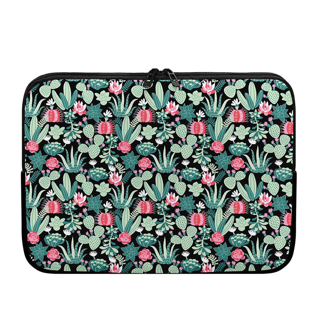 Cute Cactus And Succulent Print Laptop Sleeve