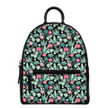 Cute Cactus And Succulent Print Leather Backpack