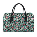 Cute Cactus And Succulent Print Leather Duffel Bag