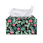 Cute Cactus And Succulent Print Leather Tissue Box Cover