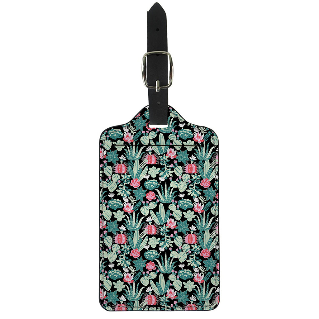 Cute Cactus And Succulent Print Luggage Tag