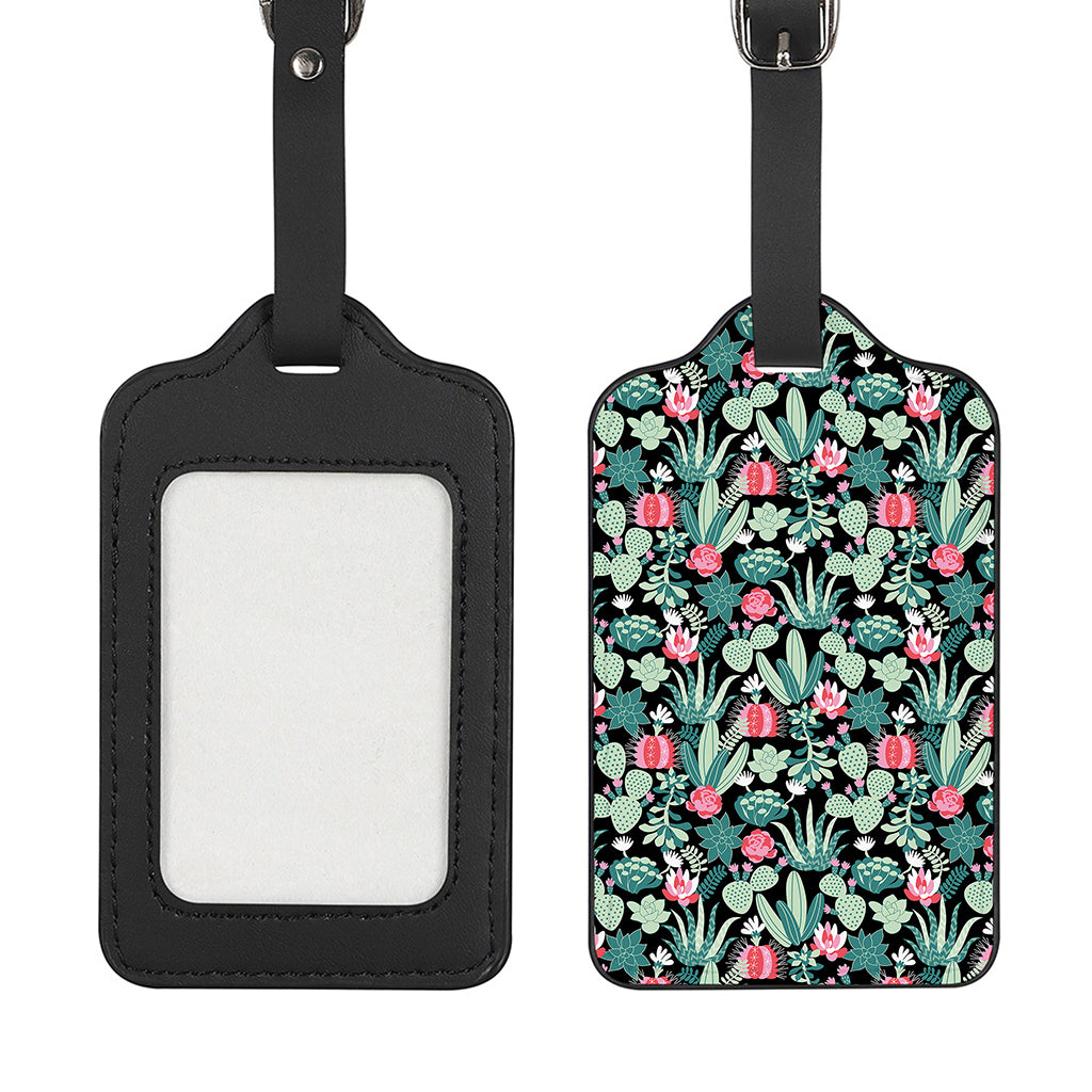 Cute Cactus And Succulent Print Luggage Tag