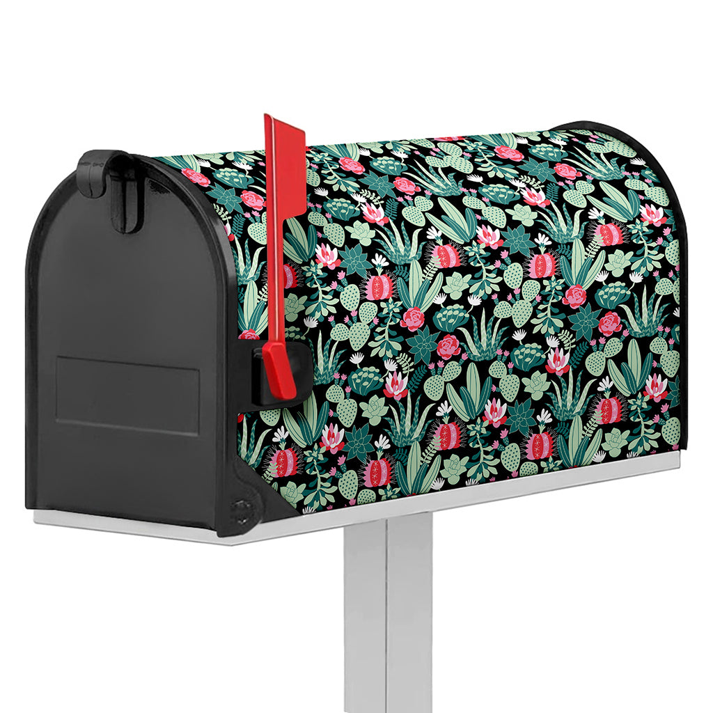 Cute Cactus And Succulent Print Mailbox Cover