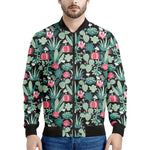 Cute Cactus And Succulent Print Men's Bomber Jacket
