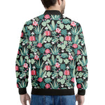 Cute Cactus And Succulent Print Men's Bomber Jacket