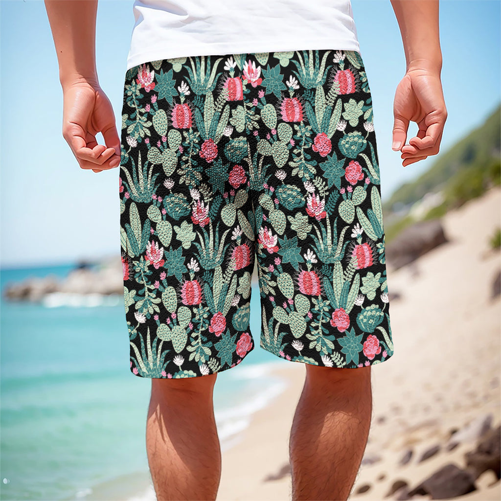 Cute Cactus And Succulent Print Men's Cargo Shorts