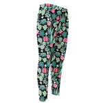 Cute Cactus And Succulent Print Men's Compression Pants