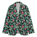 Cute Cactus And Succulent Print Men's Cotton Blazer