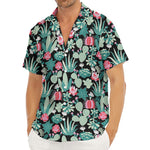 Cute Cactus And Succulent Print Men's Deep V-Neck Shirt
