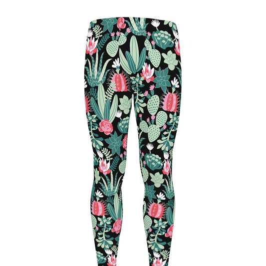 Cute Cactus And Succulent Print Men's leggings