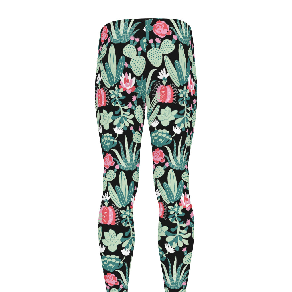 Cute Cactus And Succulent Print Men's leggings