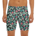 Cute Cactus And Succulent Print Men's Long Boxer Briefs