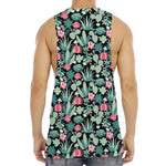 Cute Cactus And Succulent Print Men's Muscle Tank Top
