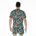 Cute Cactus And Succulent Print Men's Rompers